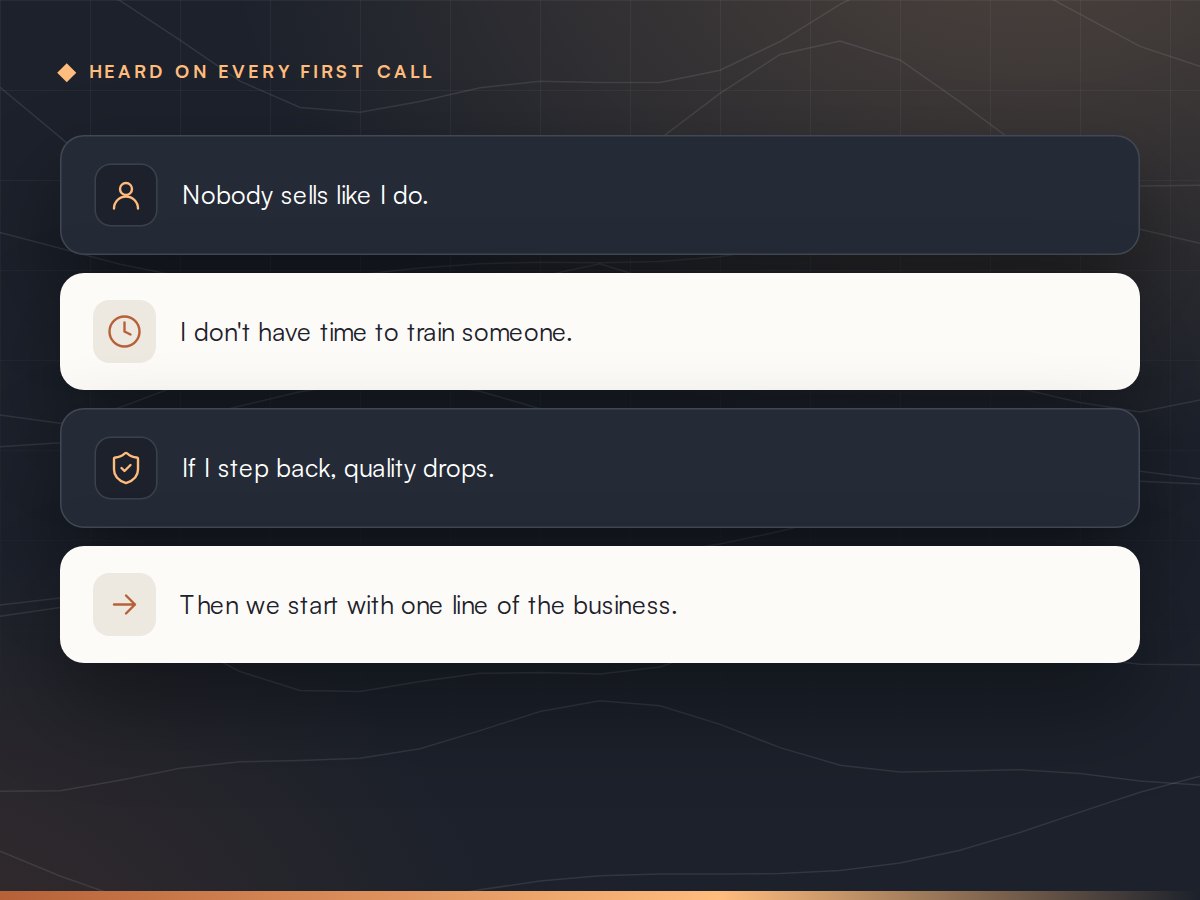 What owners usually say first about stepping back from the business