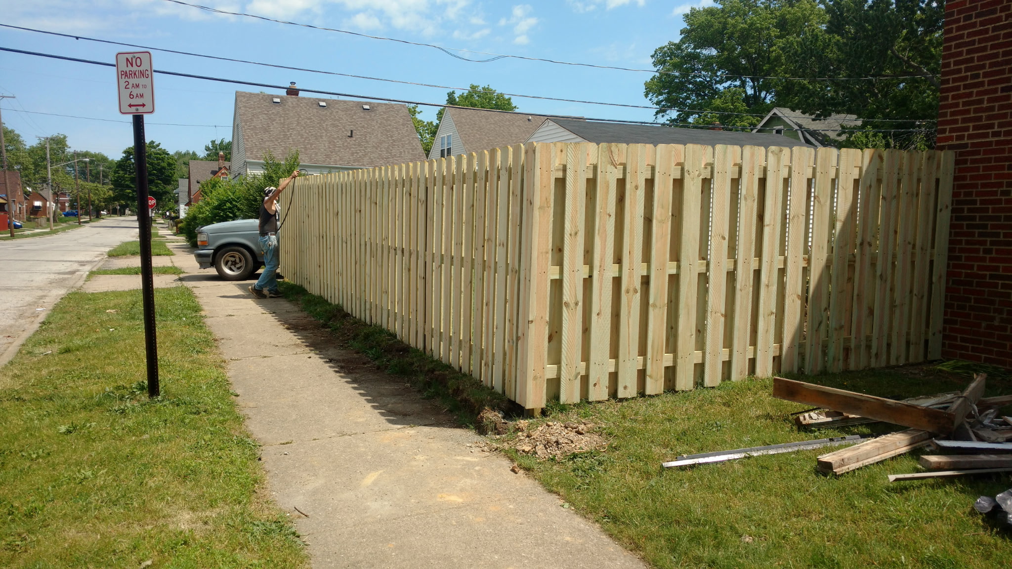 Finished privacy fence by Signature Fence Design
